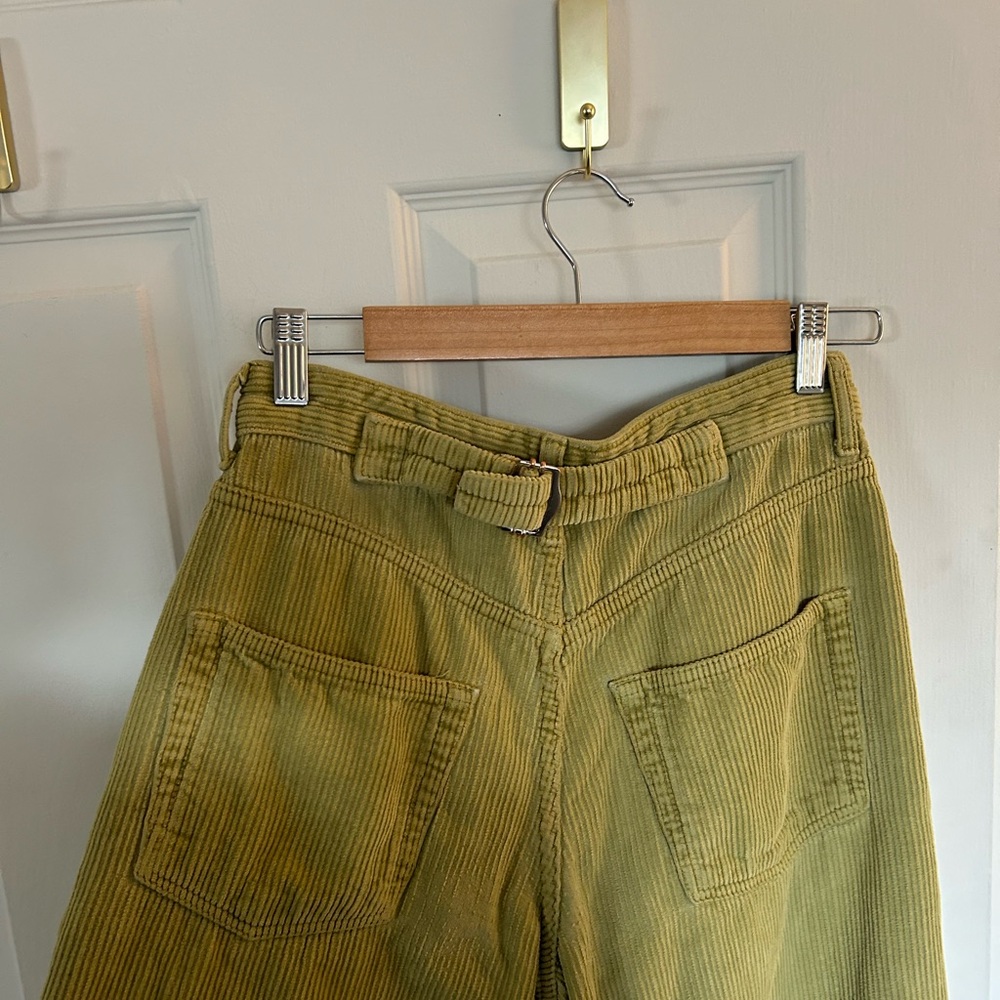 Green Corduroy Logan Cinch Back Boyfriend Jeans